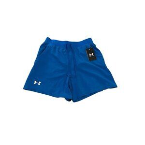 Under Armour Men SpeedPocket 5” Lined Running Shorts 1351188 AVY Blue Size M New